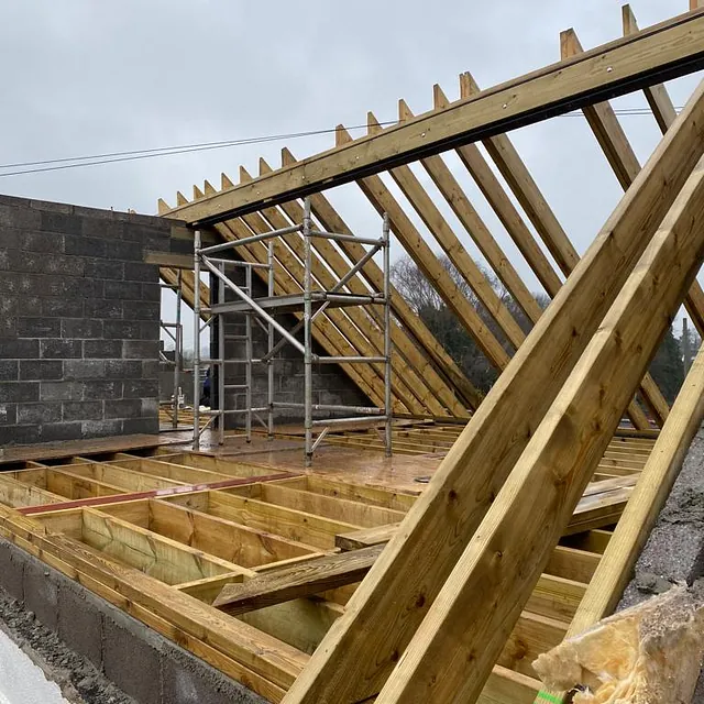 First floor roof extension at a property in Midsomer Norton - roof extension in progress