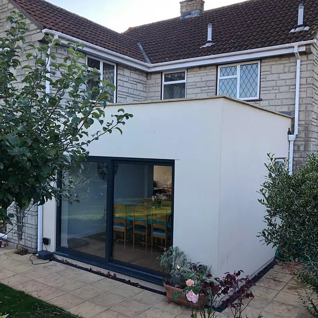 Single storey kitchen extension in Farrington Gurney - Finished extension for new kitchen