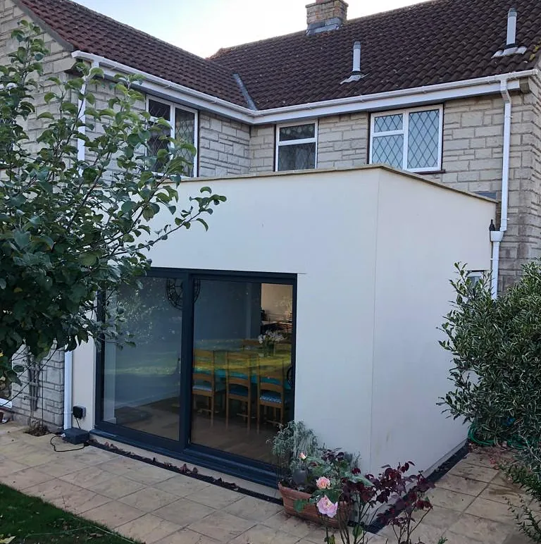 Single storey kitchen extension in Farrington Gurney - Finished extension for new kitchen