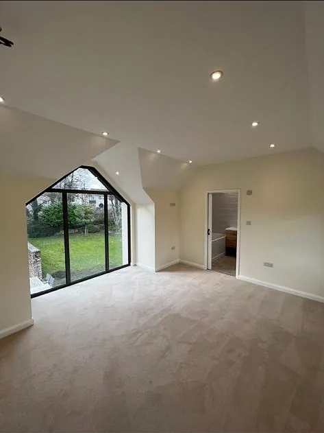 Double storey extension - Room with Glass Gable