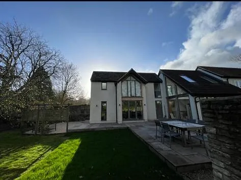 Finished double storey extension in Chilcompton, Somerset